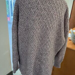 Cozy Knit Turtleneck Sweater - mauve